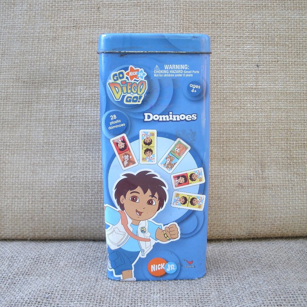 Go Diego Go! Nick Jr Dominoes Set Metal Tin